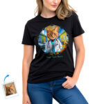 Custom Pet Doctor Gift T-Shirt for Pet-Loving Doctors, Nurses & Med Students - Premium Cotton DTG Personalized Photo Art Tee Pet www.customywear.com 5
